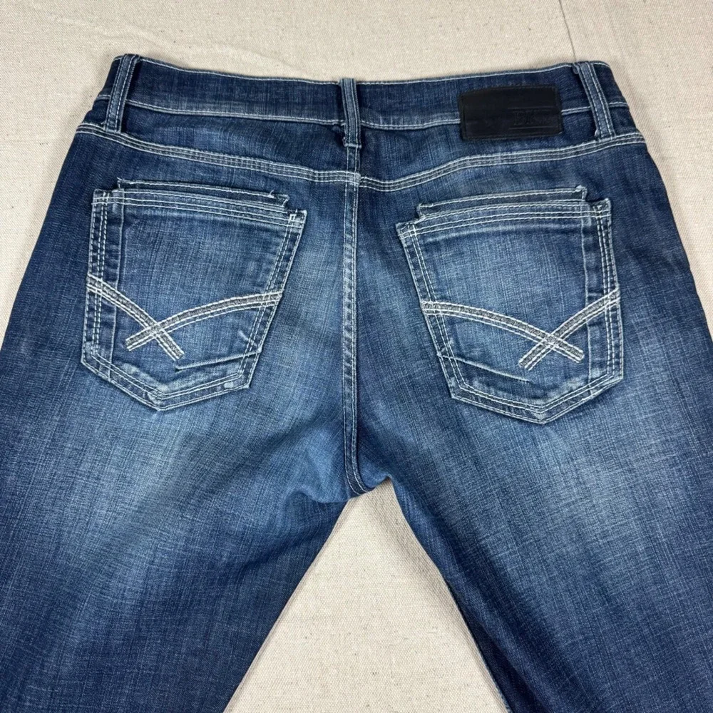 BKE Jake Straight Leg Jeans Mens 32R Dark Wash Excellent ABP16190 Stretch